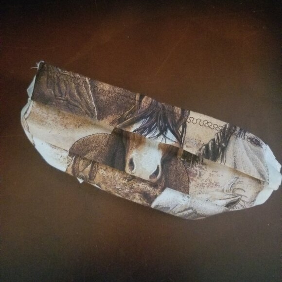 Adult Face Masks - Wild Horses on Brown - Filter Pocket - Roomy - Breathable - Picture 2 of 7